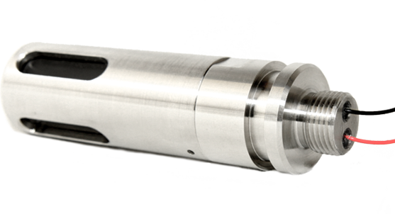 A pressure compensated hydrophone designed for downhole applications.